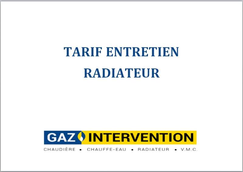 tarif entretien radiateur aix en provence